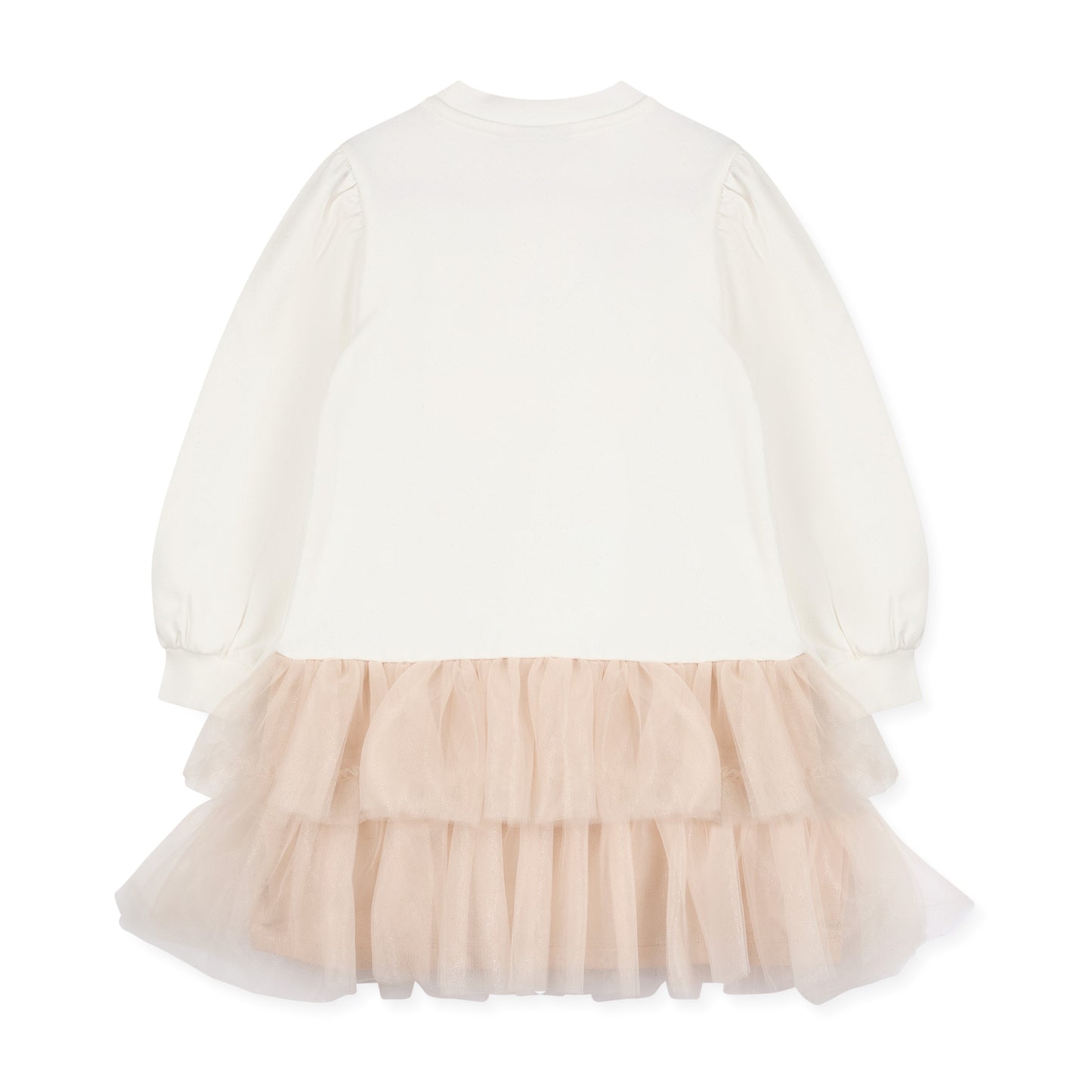 A Dee Brandy Beige Tulle Bow Dress