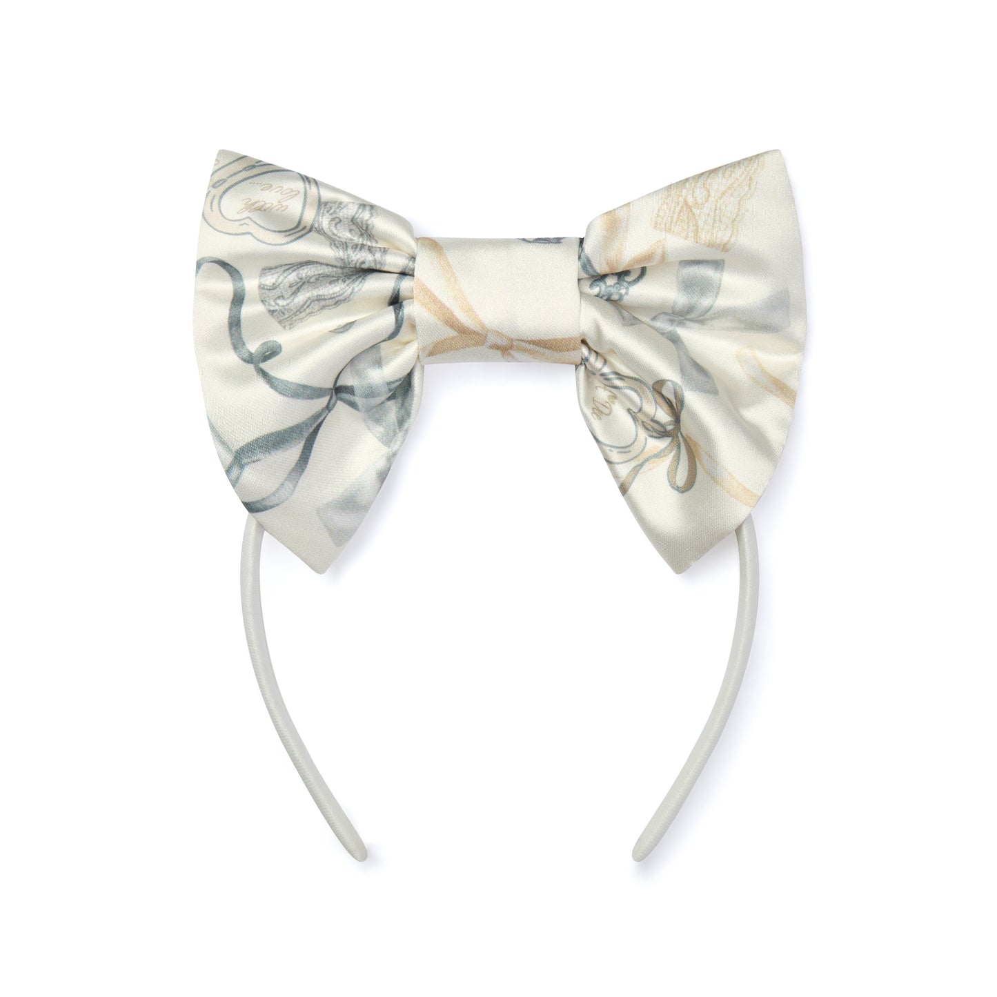 A Dee Allie Cream Bow Print Hairband