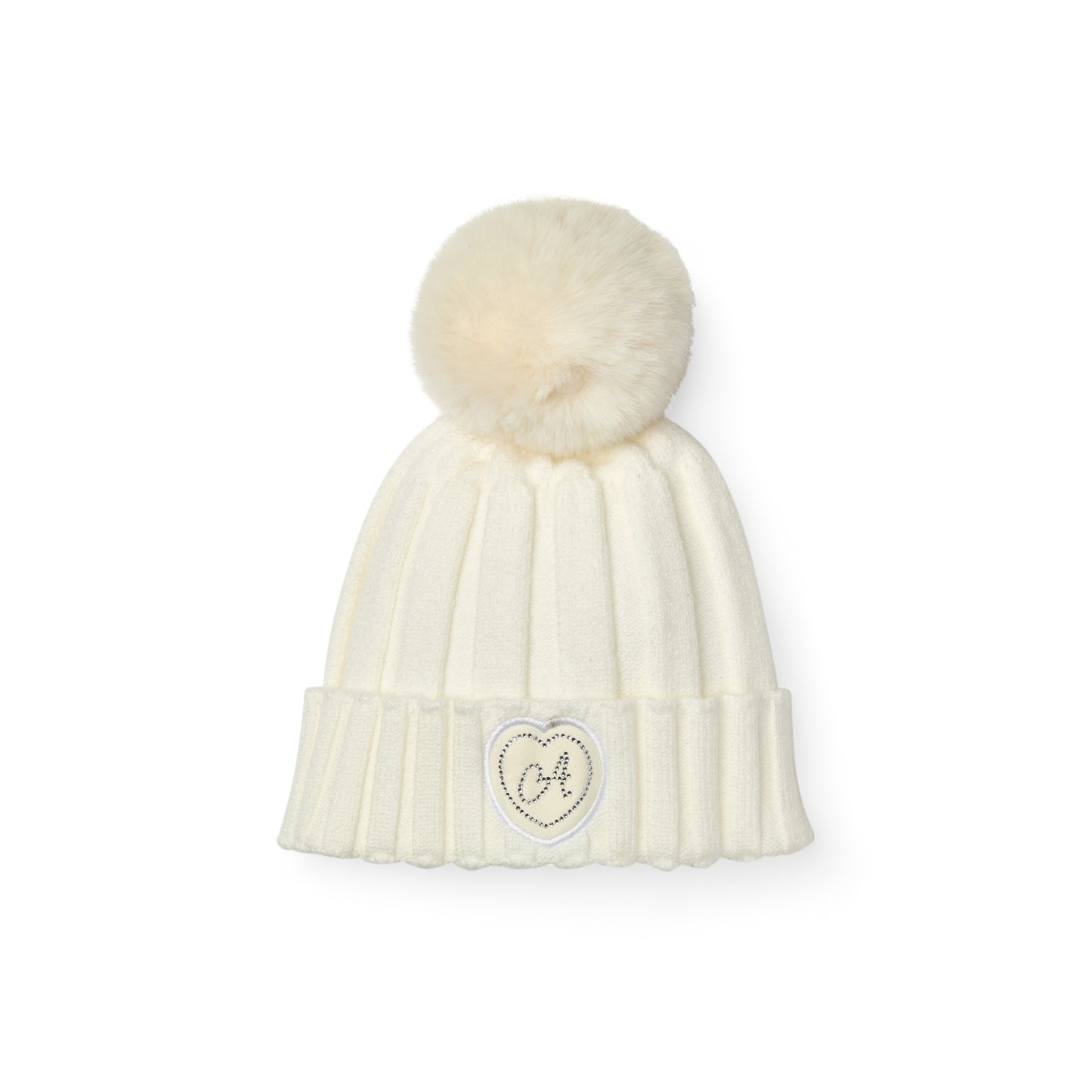 A Dee Bobbie Cream Knitted Pom Hat