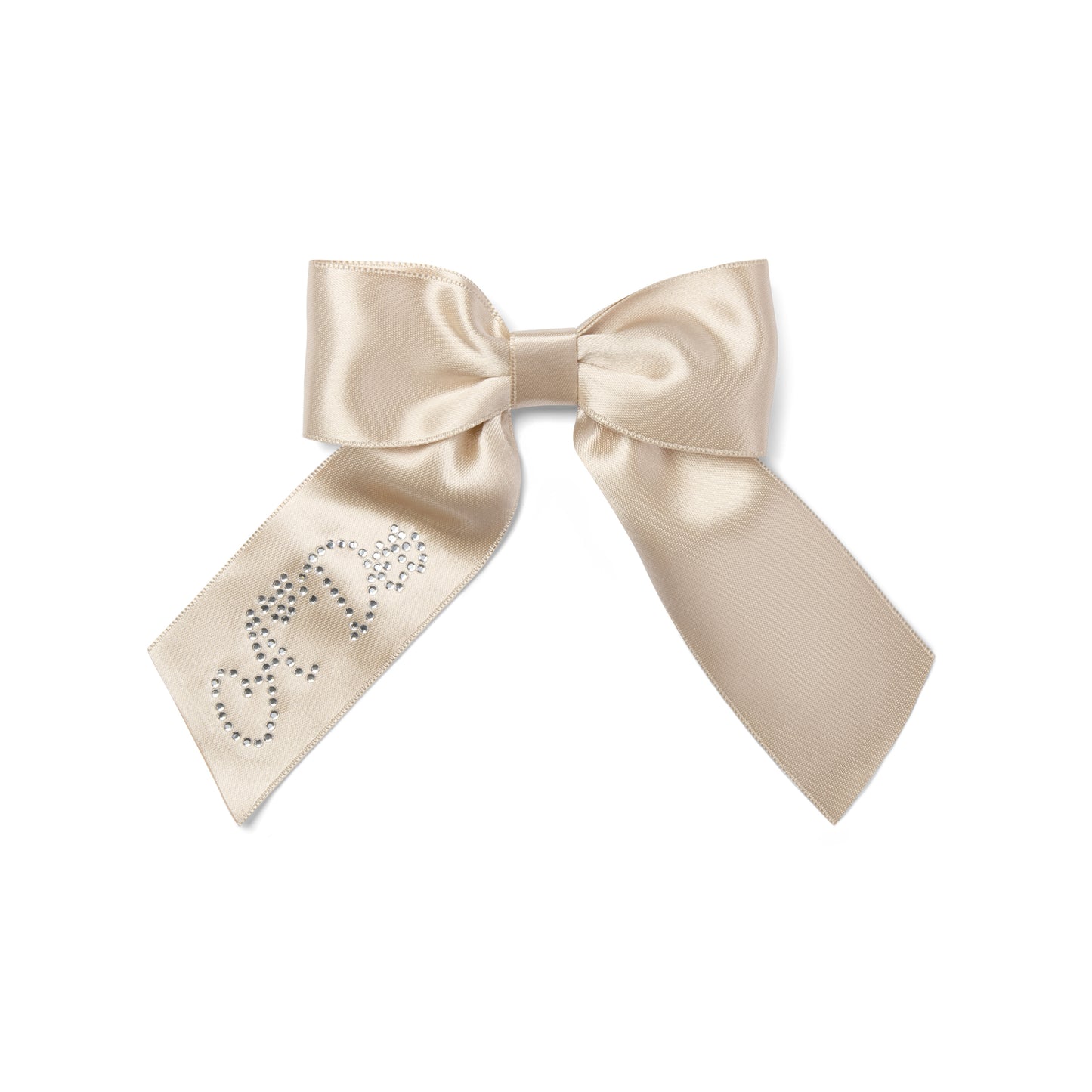 A Dee Ariah Beige Satin Hairbow