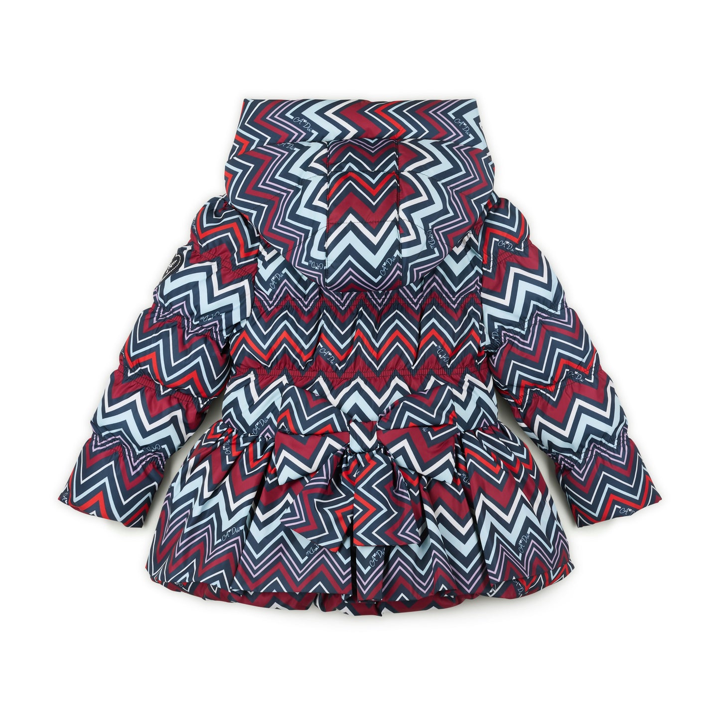 A Dee Ava Navy Chevron Print Coat