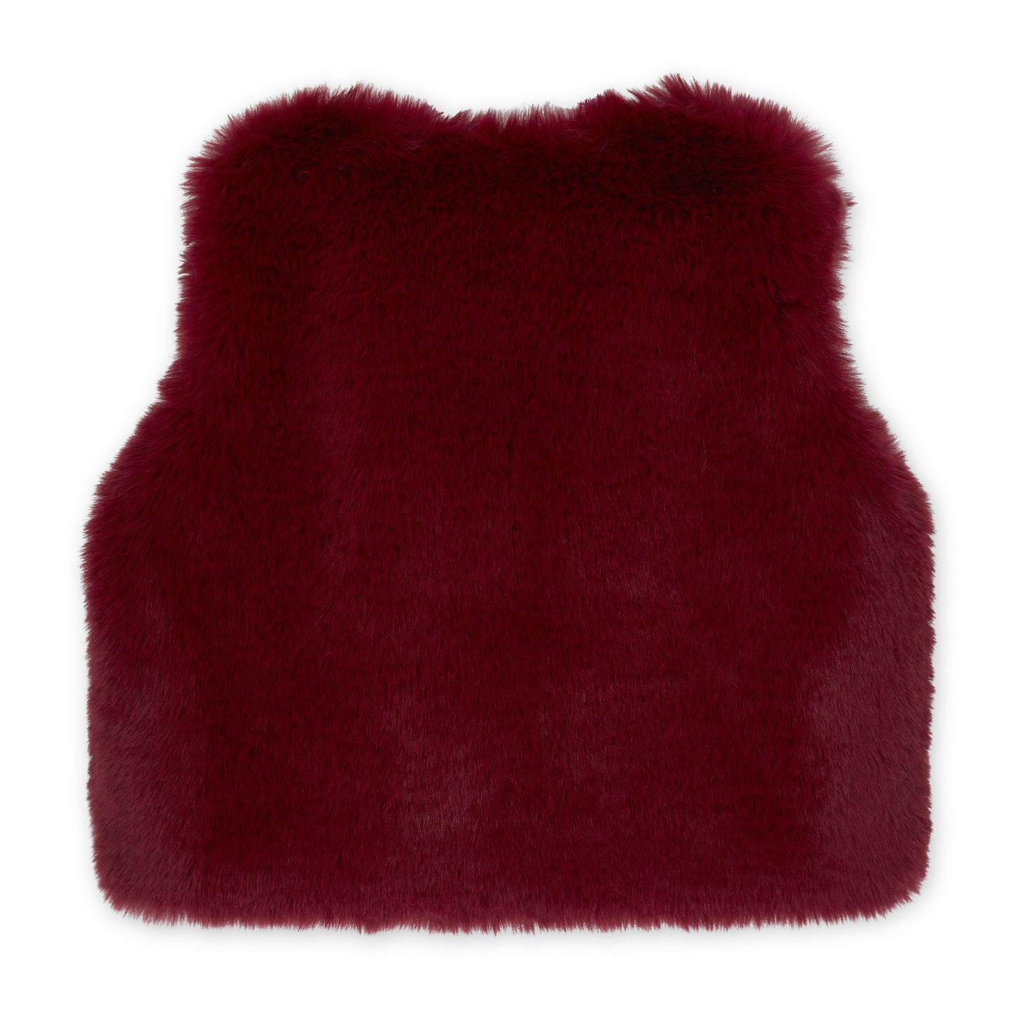 A Dee Anna Deep Cherry Faux Fur Gilet