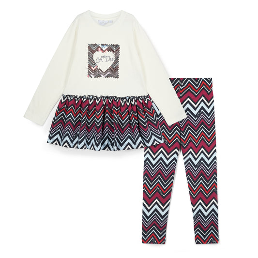A Dee Crissy Chevron Print Legging Set