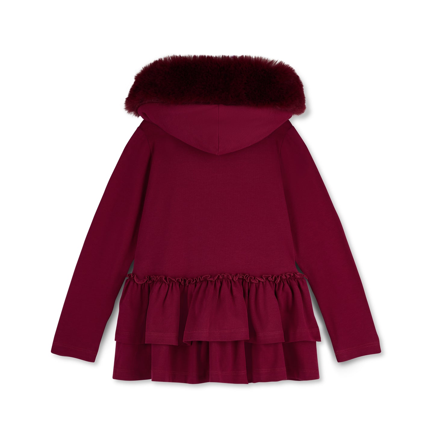 A Dee Alina Deep Cherry Faux Fur Hood Legging Set