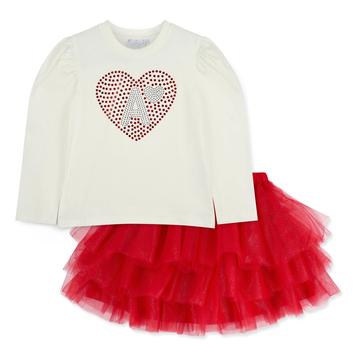A Dee Blair Red Tulle Skirt Set