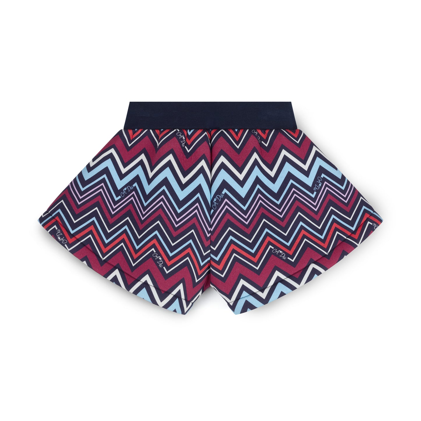 A Dee Clara Navy Chevron Print Short Set