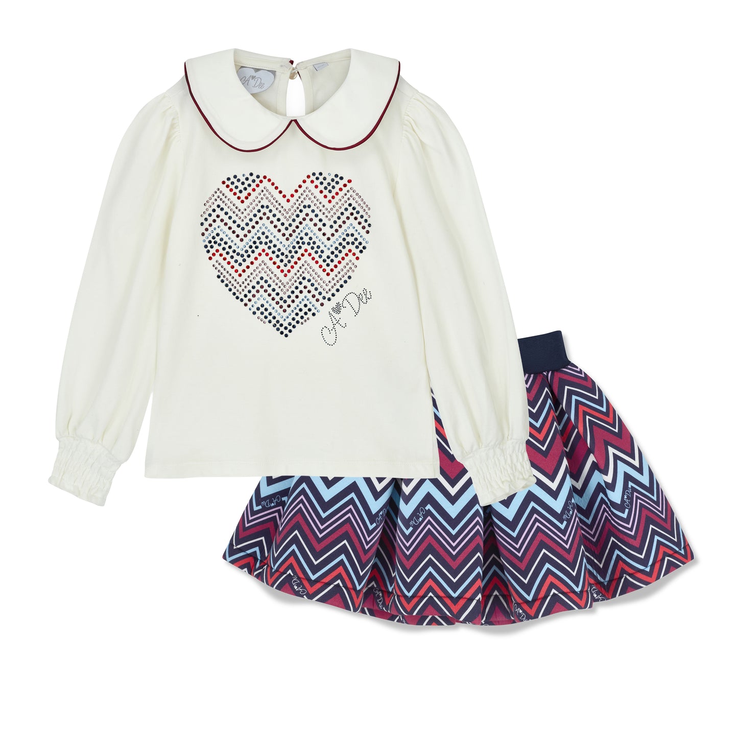 A Dee Chloe Chevron Print Skirt Set