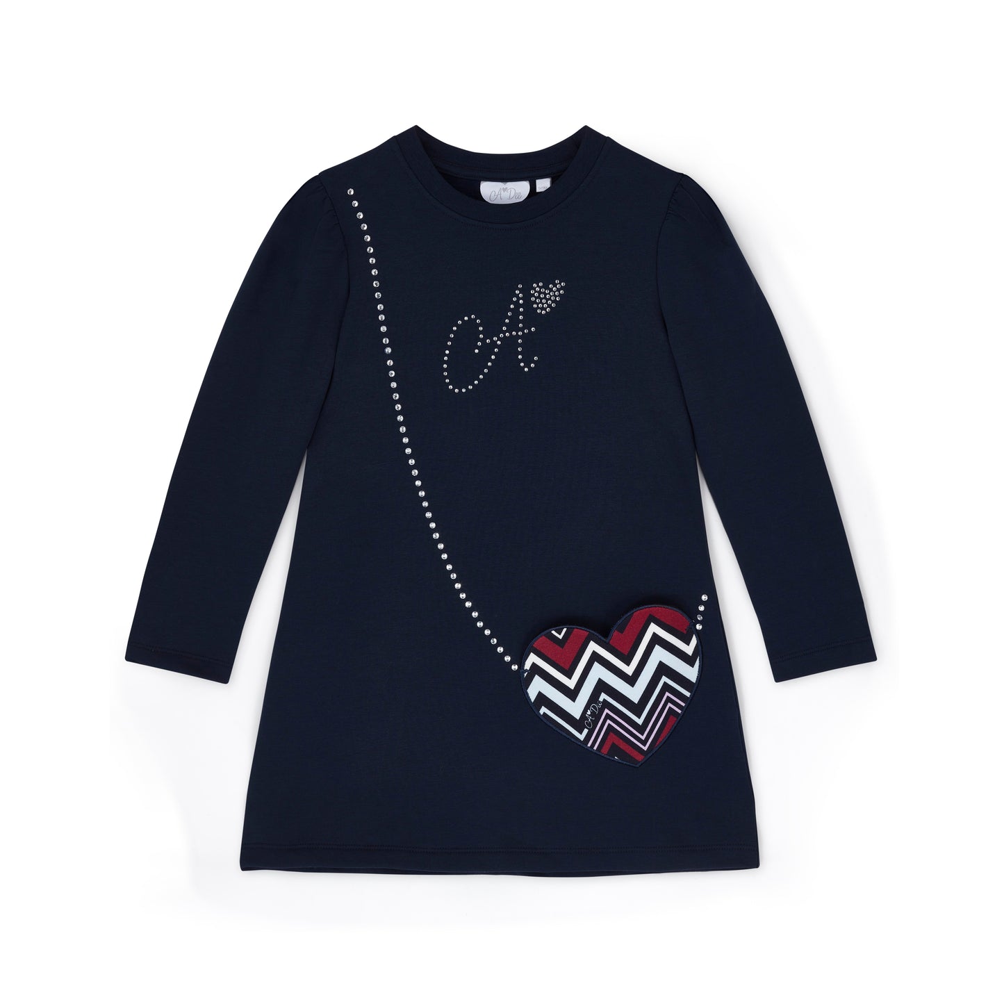 A Dee Alyssa Navy Chevron Handbag Dress