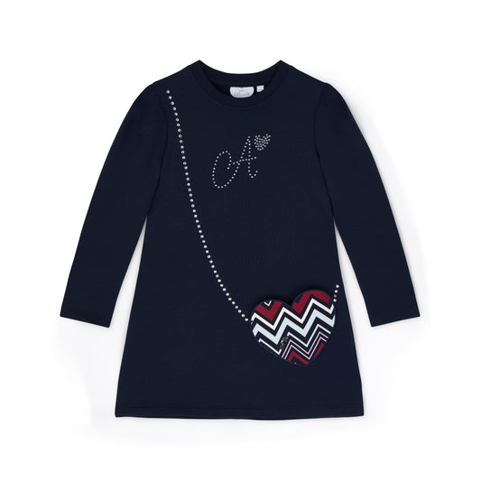 A Dee Alyssa Navy Chevron Handbag Dress