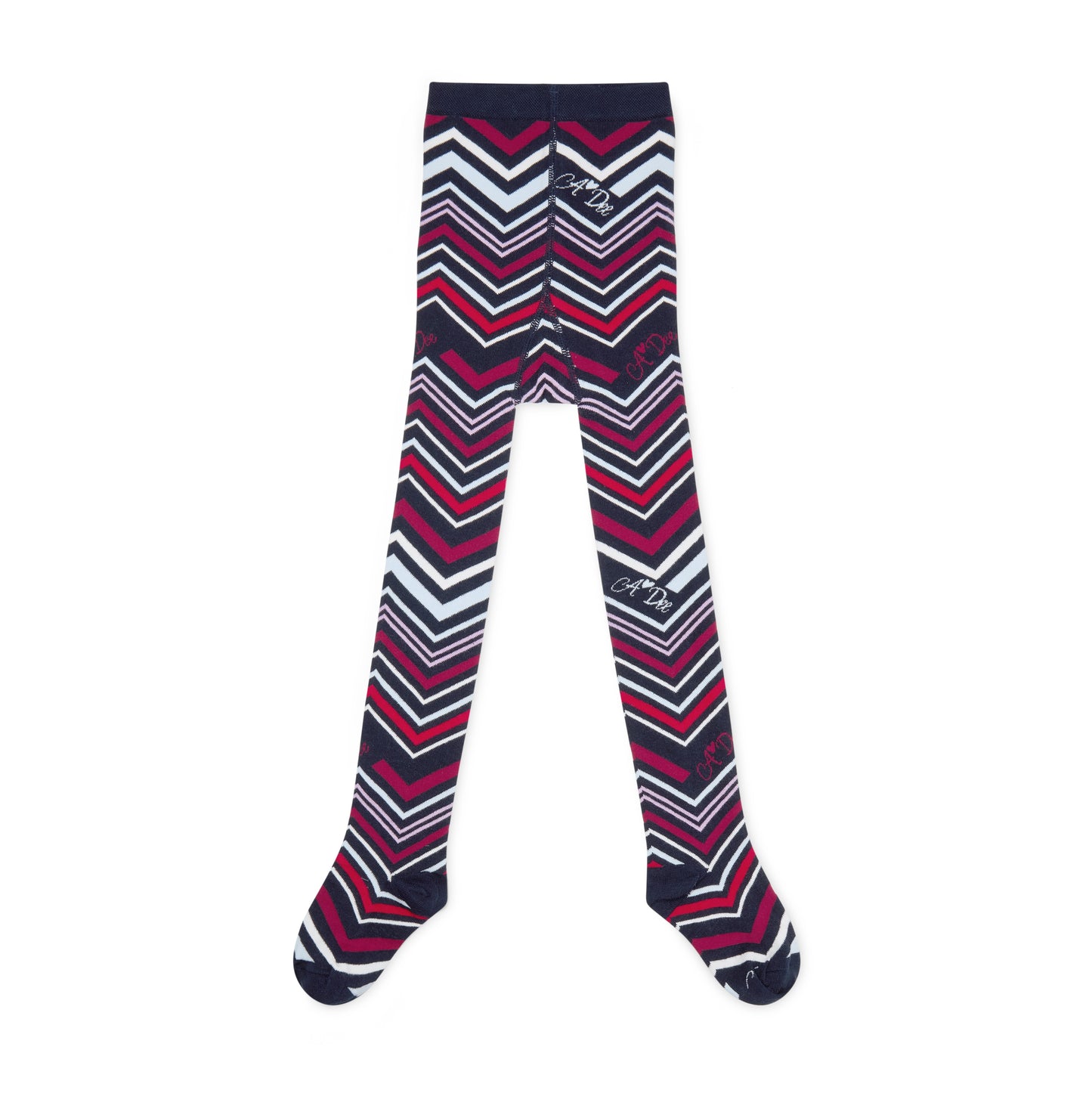 A Dee Ari Navy Chevron Print Tights