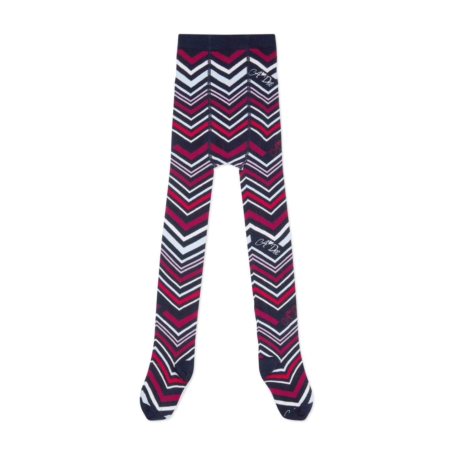 A Dee Ari Navy Chevron Print Tights