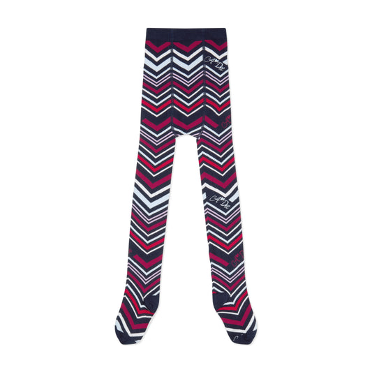 A Dee Ari Navy Chevron Print Tights