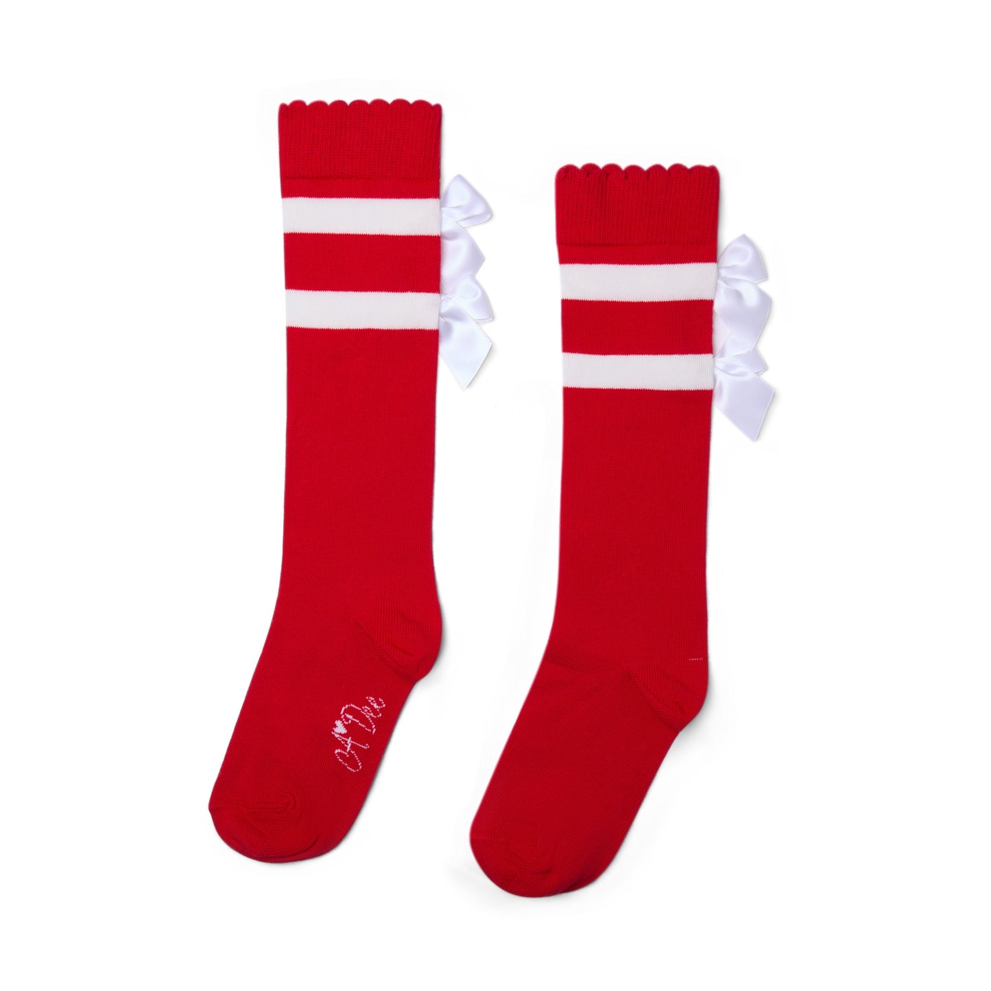 A Dee Astrid Red Bow Knee Socks
