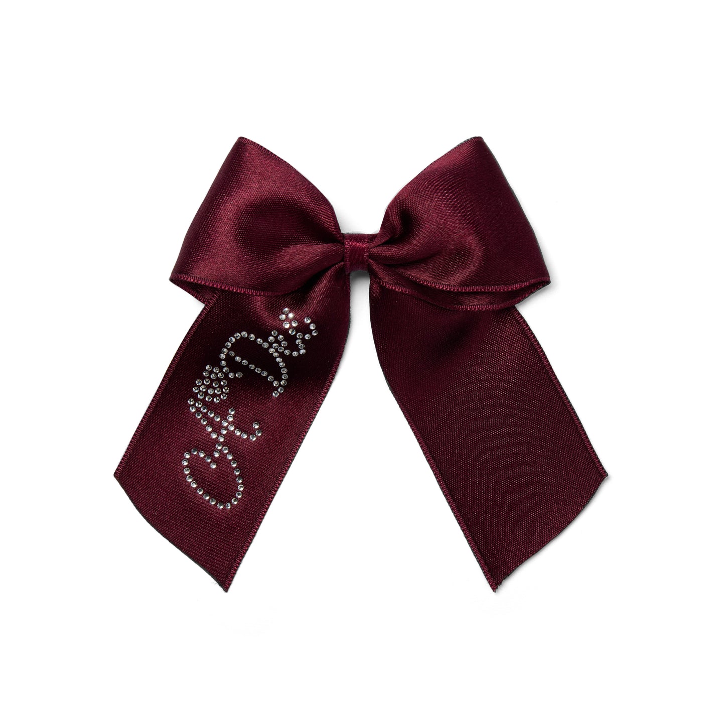 A Dee Ariah Deep Cherry Satin Hairbow