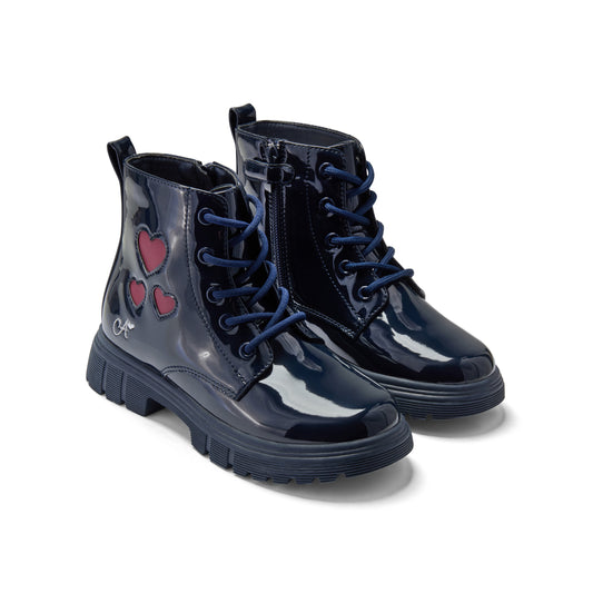 A Dee Amore Navy Blue Heart Boots