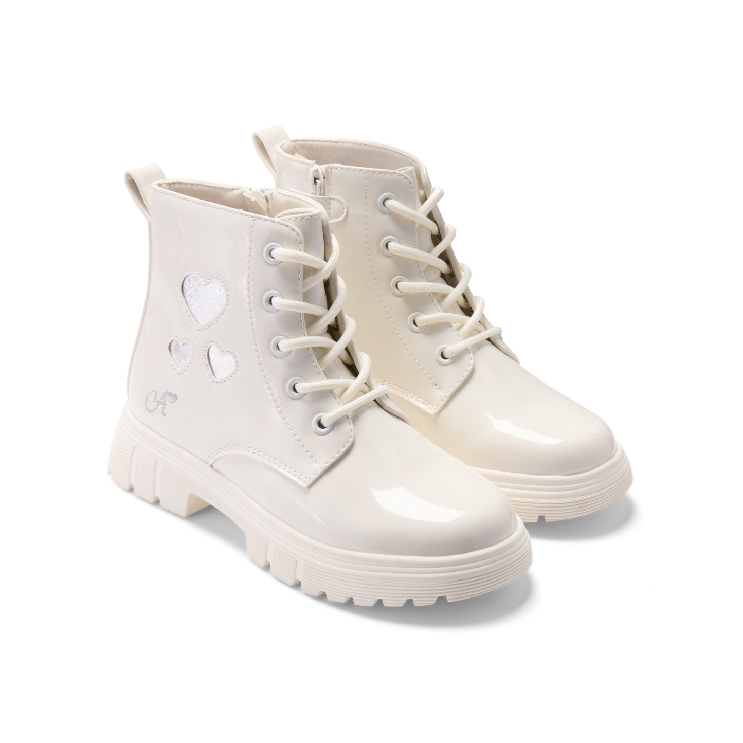 A Dee Amore White Heart Boots