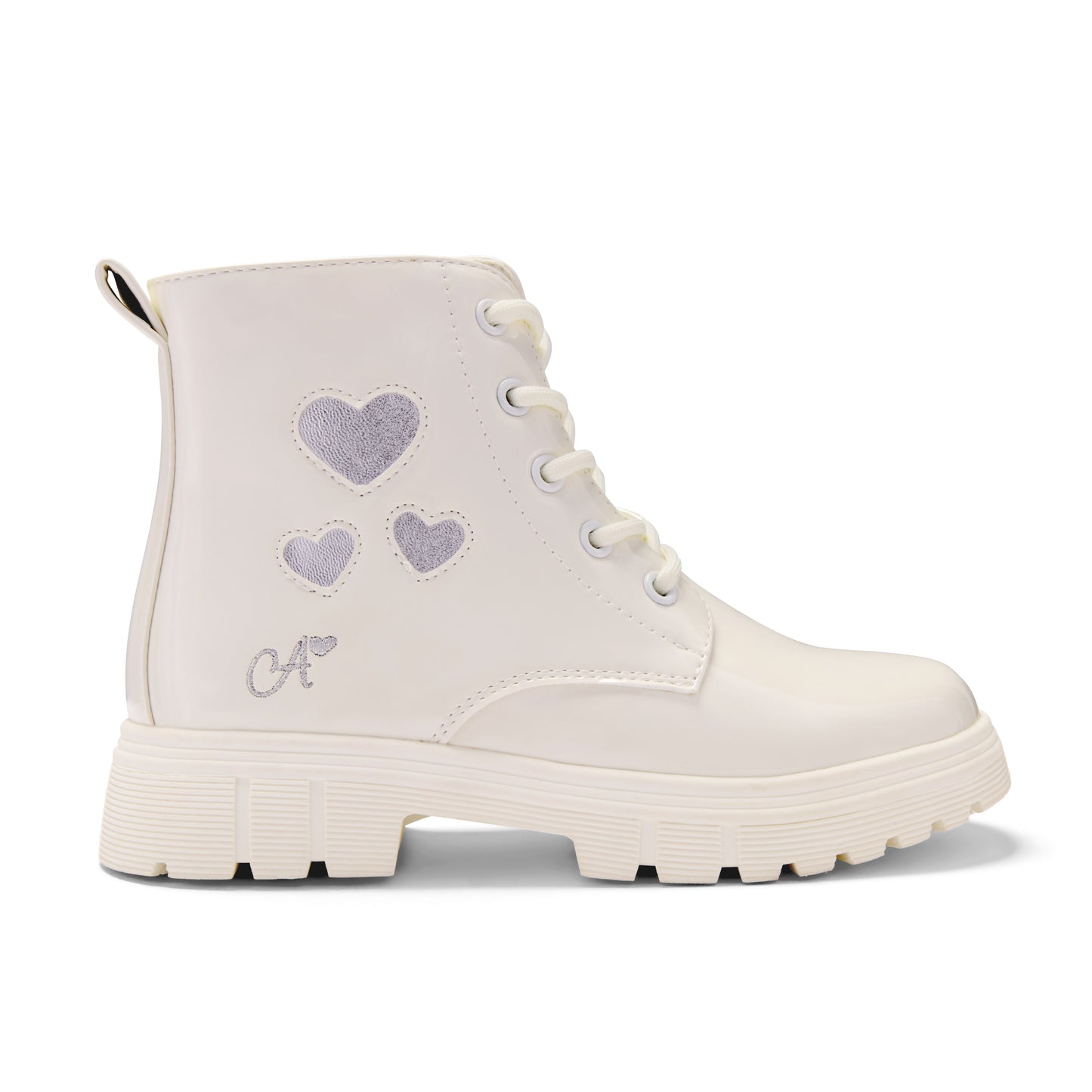 A Dee Amore White Heart Boots