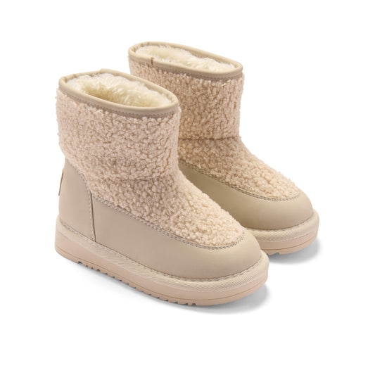 A Dee Teddie Beige Boucle Boots