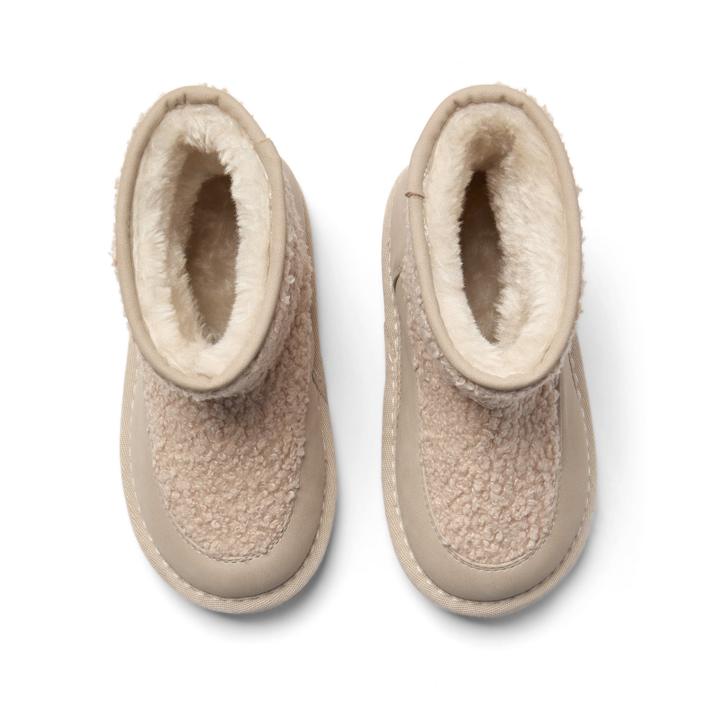 A Dee Teddie Beige Boucle Boots