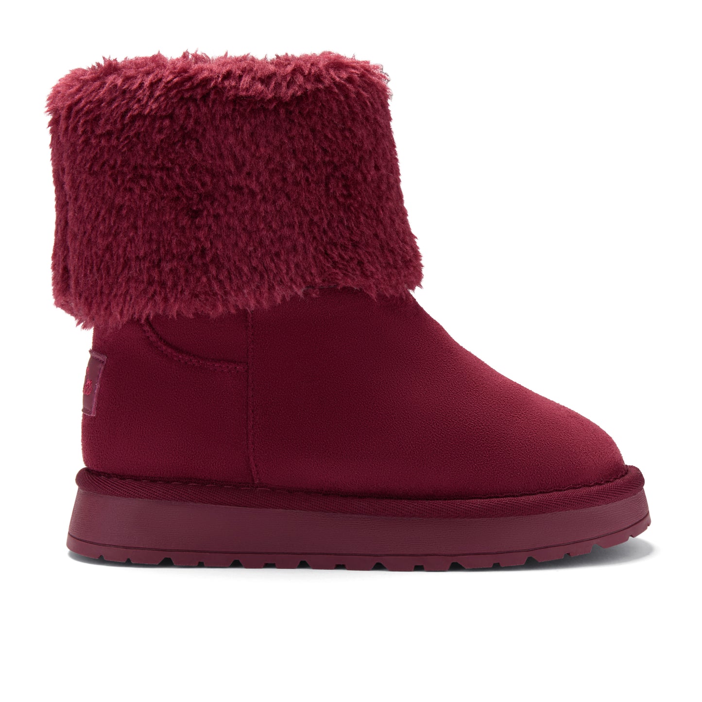 A Dee Fluffie Deep Cherry Fur Trim Boots