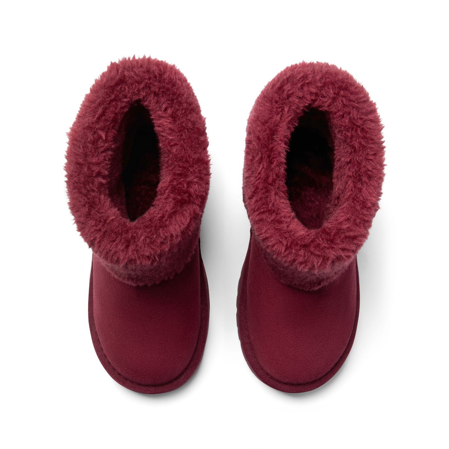 A Dee Fluffie Deep Cherry Fur Trim Boots