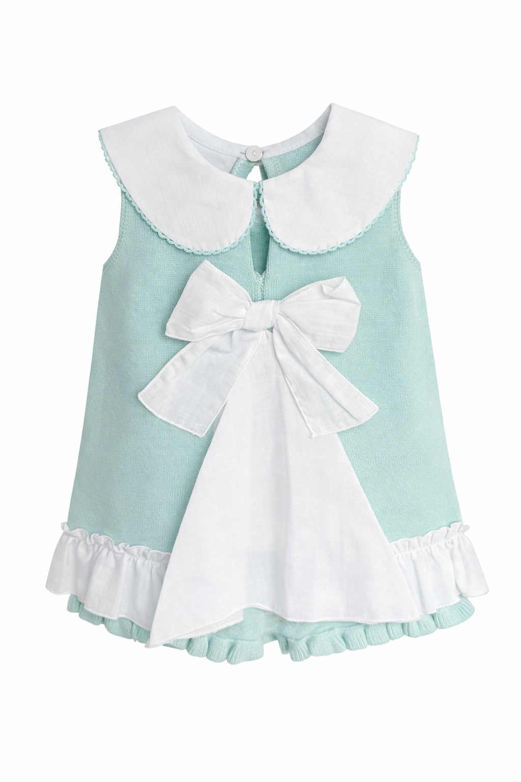 Granlei Mint Green Collar Bow Short Set