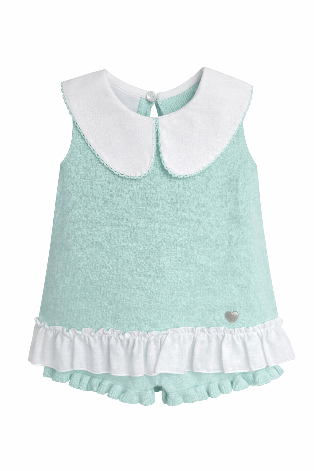 Granlei Mint Green Collar Bow Short Set